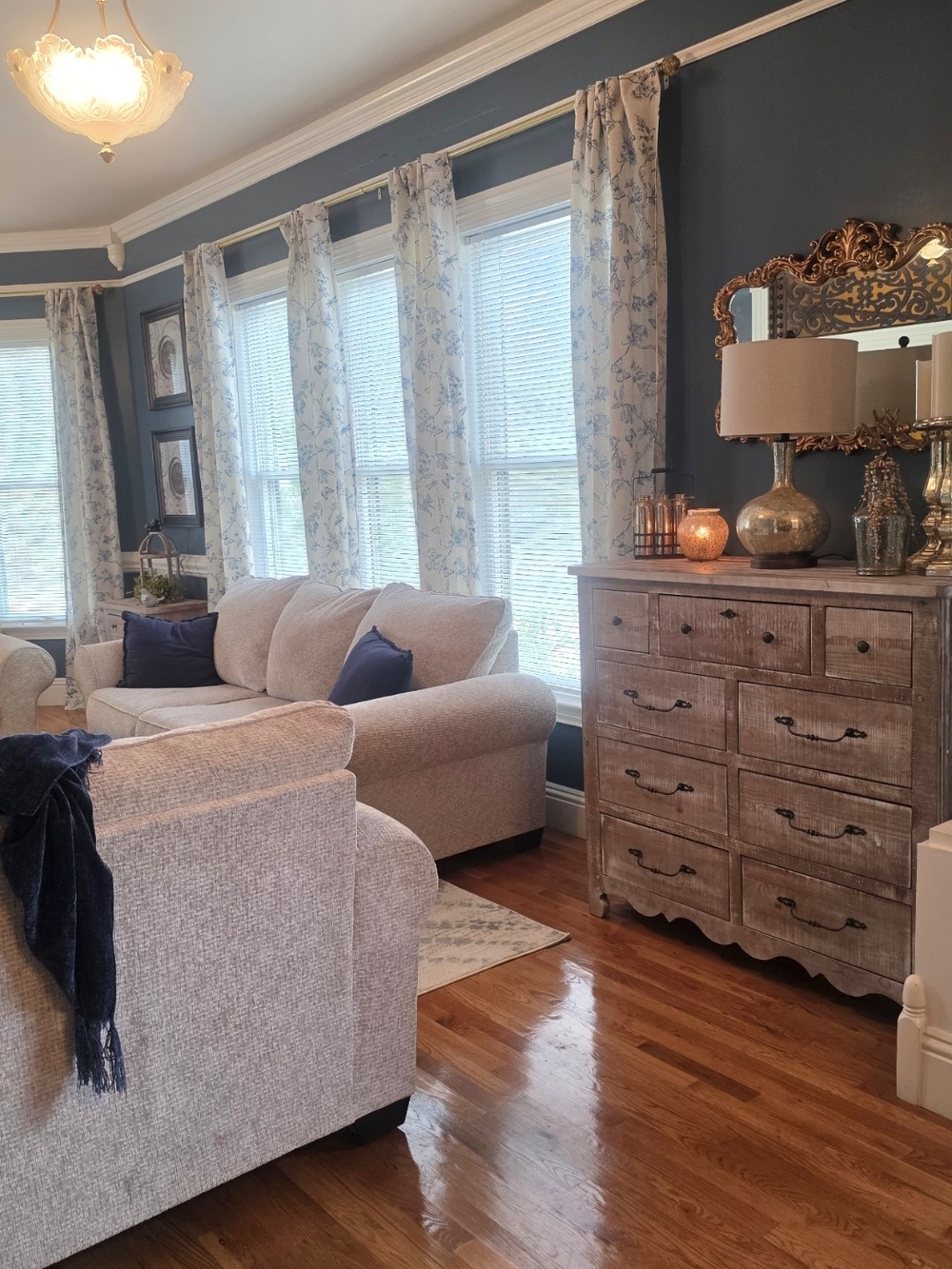 Lazzzy Charlotte Farmhouse 50W X 108 L Curtain Panels. $27/ PAIR